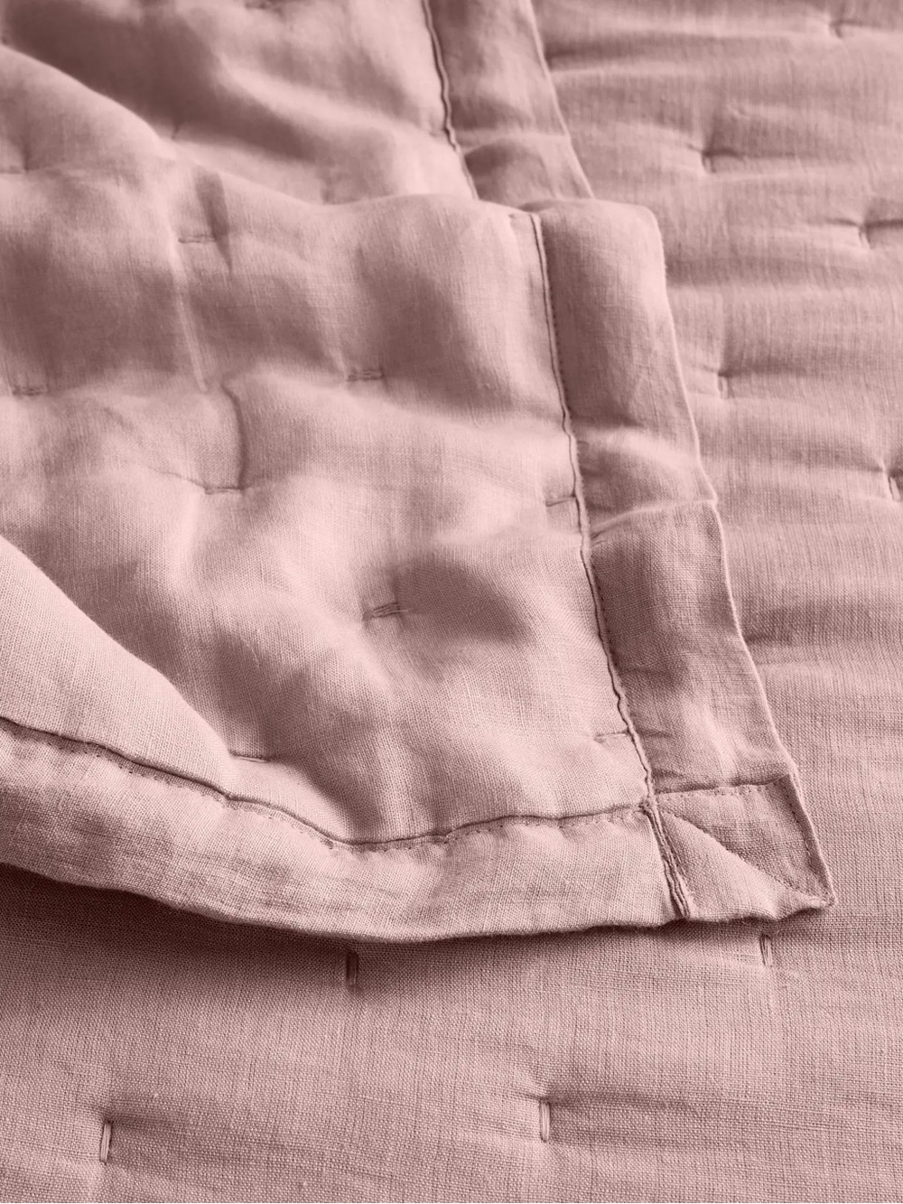 Quince European Linen Dream Quilt Dusty Mauve King/Cal King - Picture 9 of 9